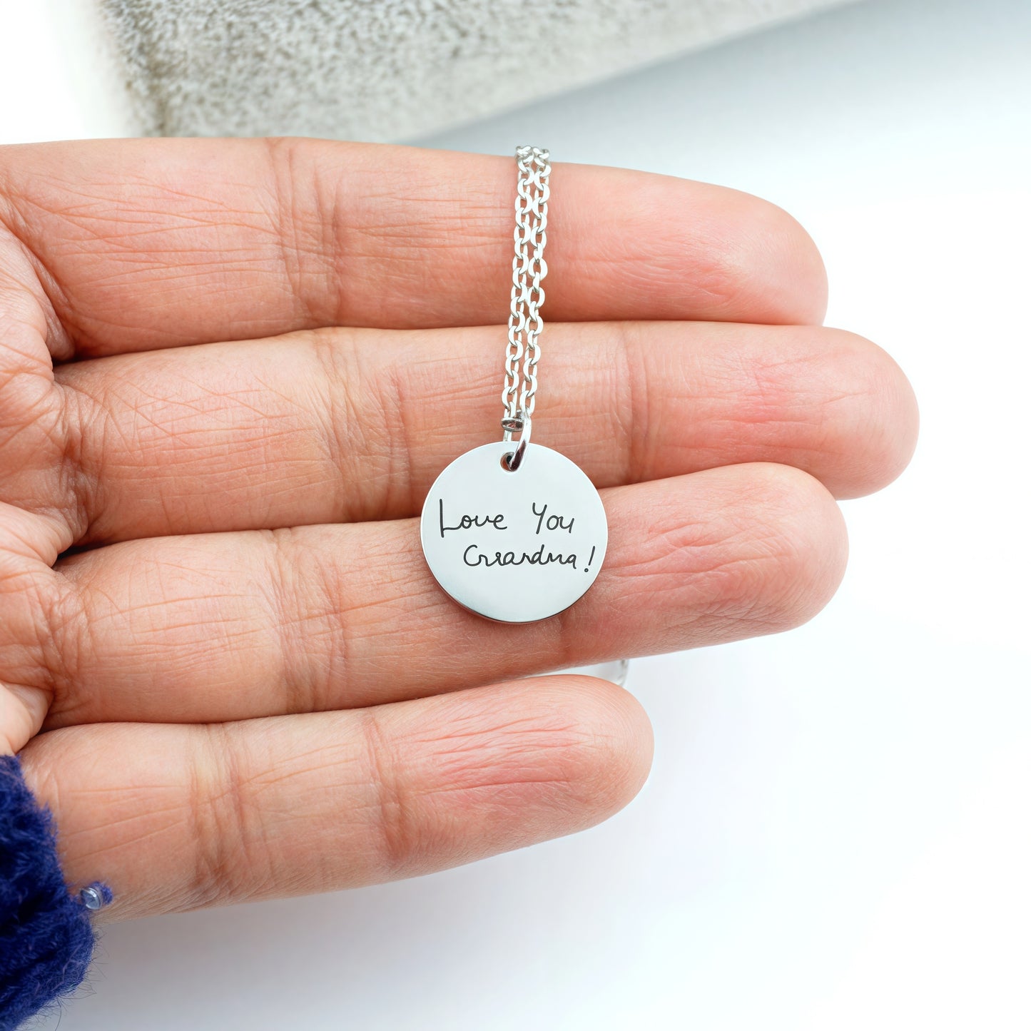 Handwriting Necklace, Personalised Gifts for Her, Gold Necklace, Personalized Signature Keepsake, Memorial meaningful gift, Engraved Gift