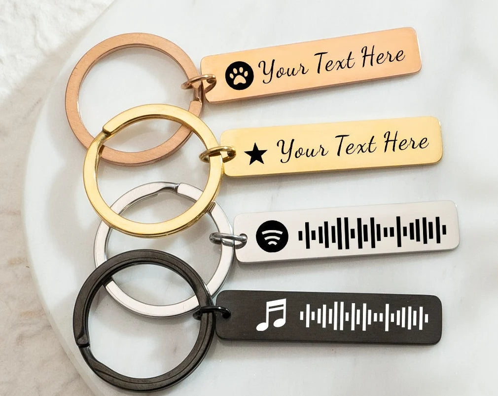Personalised Spotify Keychain Music Scannable Keyring Personalised Gift Music Gift Keychain Customised Keyring Personalised Mother's Day
