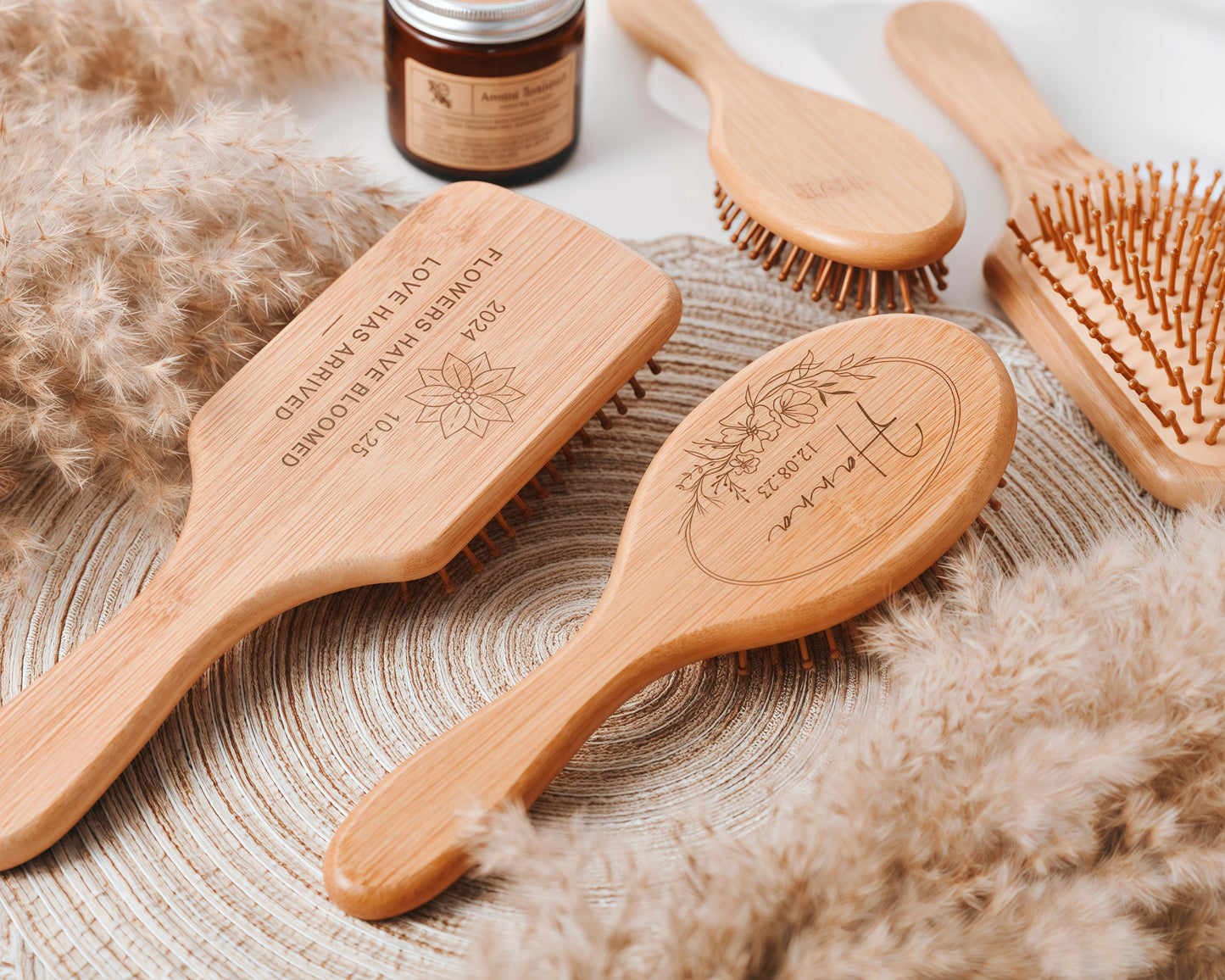 Personalized custom handmade bridesmaids airbag brush, gift for her, wedding party gift hair comb, anniversary gift, unique bridesmaid gift