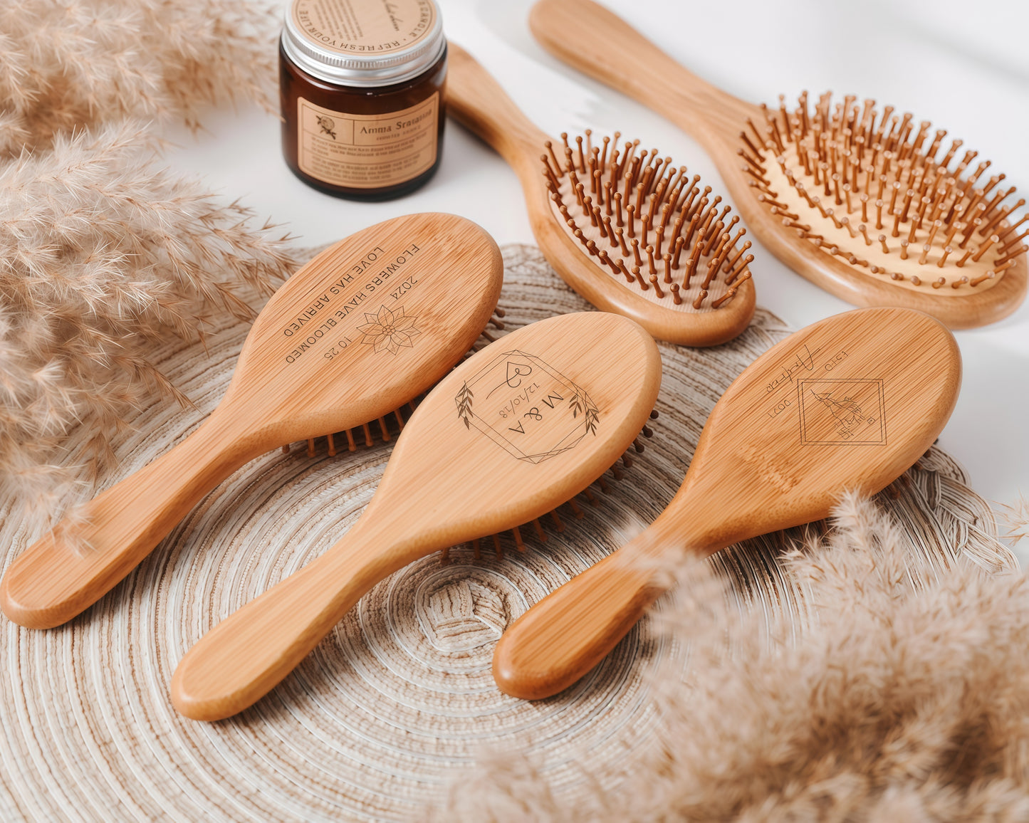 Personalized custom handmade bridesmaids airbag brush, gift for her, wedding party gift hair comb, anniversary gift, unique bridesmaid gift