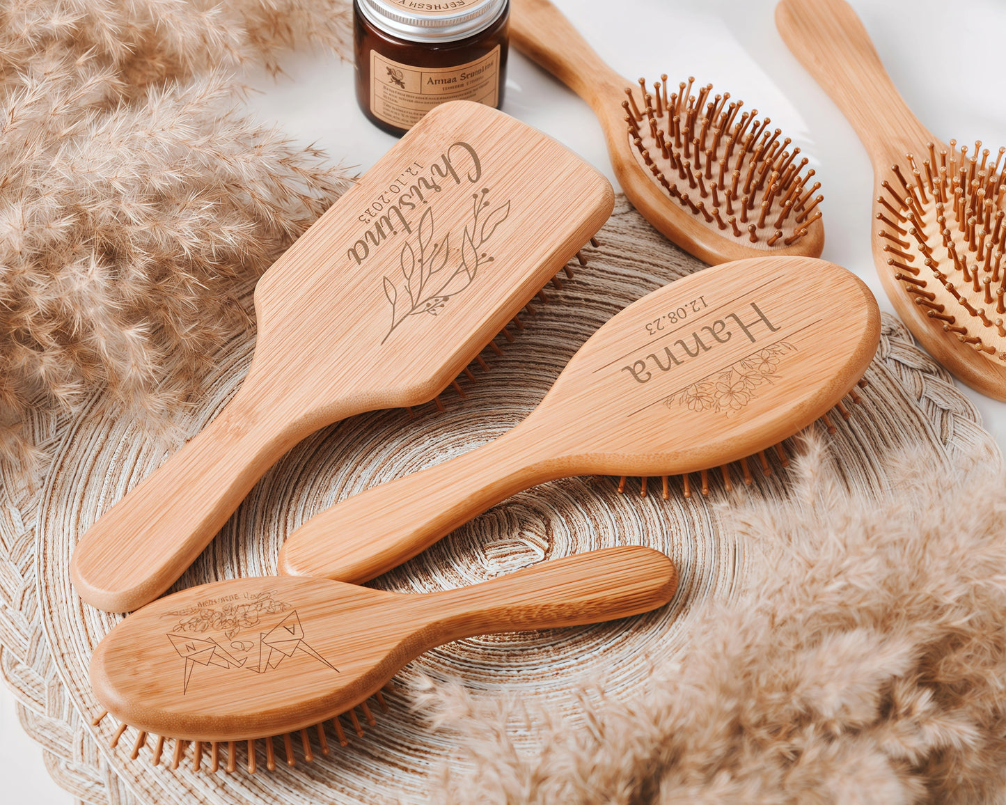 Personalized custom handmade bridesmaids airbag brush, gift for her, wedding party gift hair comb, anniversary gift, unique bridesmaid gift